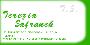 terezia safranek business card